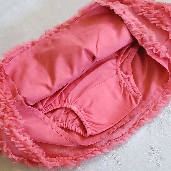 NWT New Baby Gap Peachy Pink Ruffle Skirt with Diaper Cover 12 - 18 Months - Picture 5 of 5